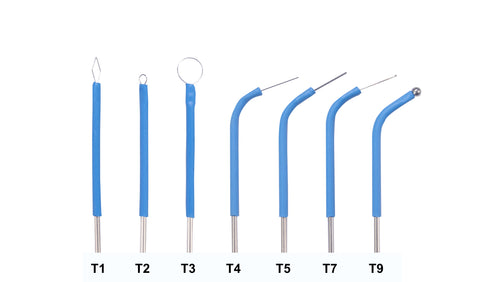 Set of Seven (7) Electrodes for ART-Electron™ (ART-E1) Electrosurgery Unit (Blue-Style)