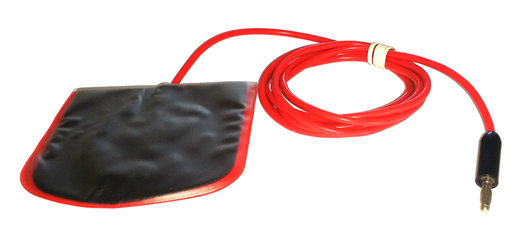 Indifferent (IND) grounding plate - Red/Black Soft Style (Small Plug) for BonART™ ART-Electron™ (E1) Electrosurgery Unit